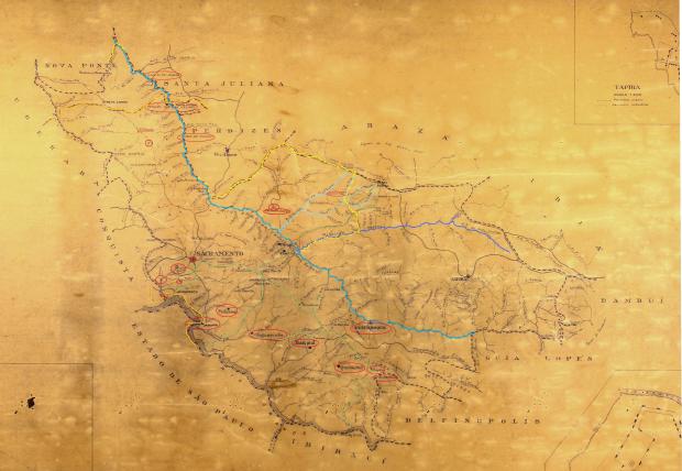 Mapa antigo de Sacramento 